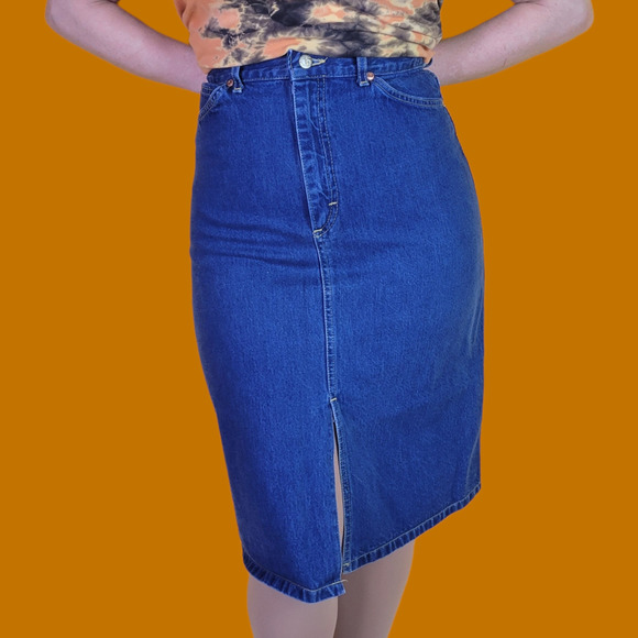 Lee Dresses & Skirts - Vintage Lee Denim Midi Skirt, 8
